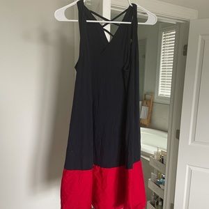 LOFT Navy Red Sundress July 4th Medium